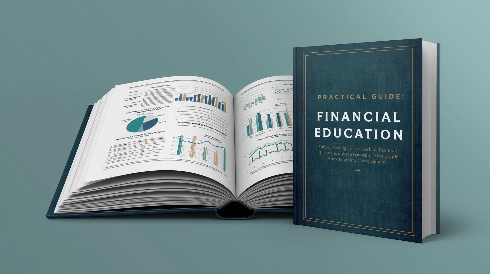 Página interna do ebook mostrando gráficos de orçamento pessoal e planejamento financeiro com cores vibrantes